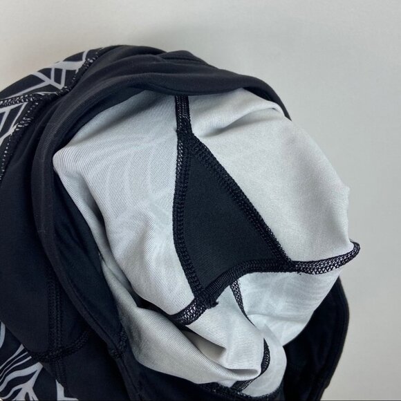 Lululemon Run A Marathon Leggings Crop Black Print Size 4 High Rise Yoga Pants - Picture 11 of 13